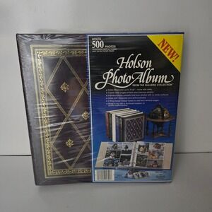 Holson Galleria Photo Album Holds 500 3.5x5 Burgundy Gold GRP-500 New Sealed